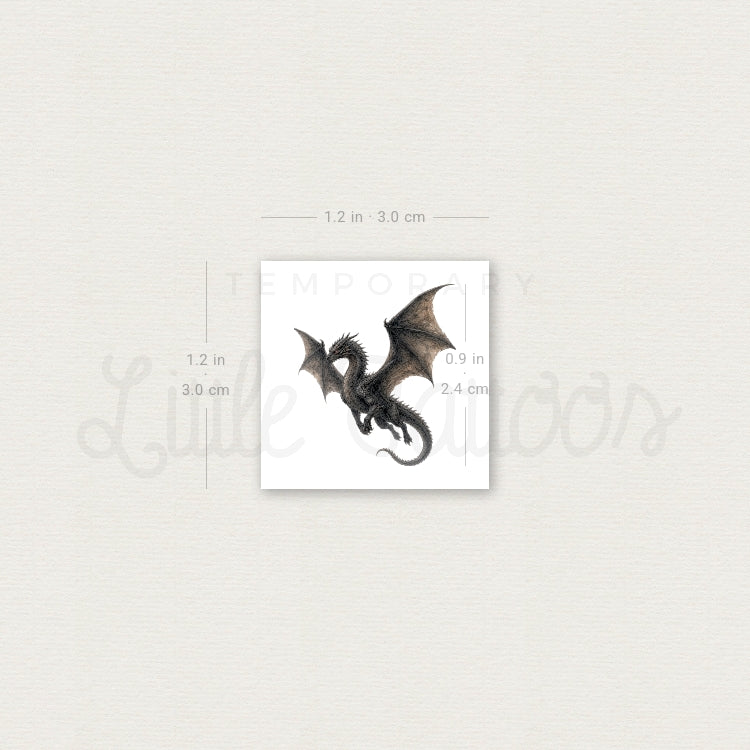 Flying Dragon Temporary Tattoo - Set of 3