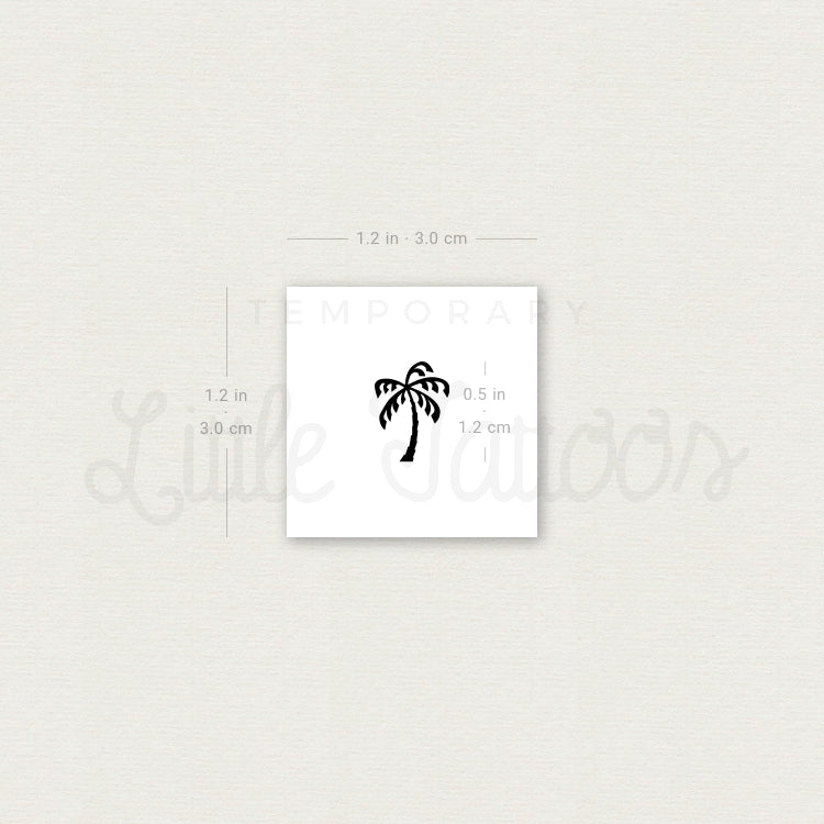 Tiny Palm Temporary Tattoo - Set of 3