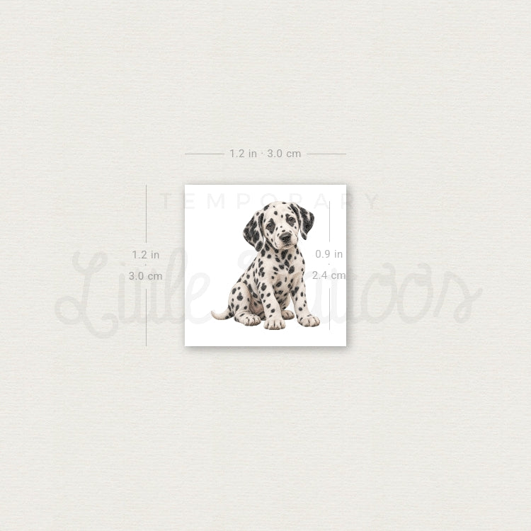 Dalmatian Puppy Temporary Tattoo - Set of 3