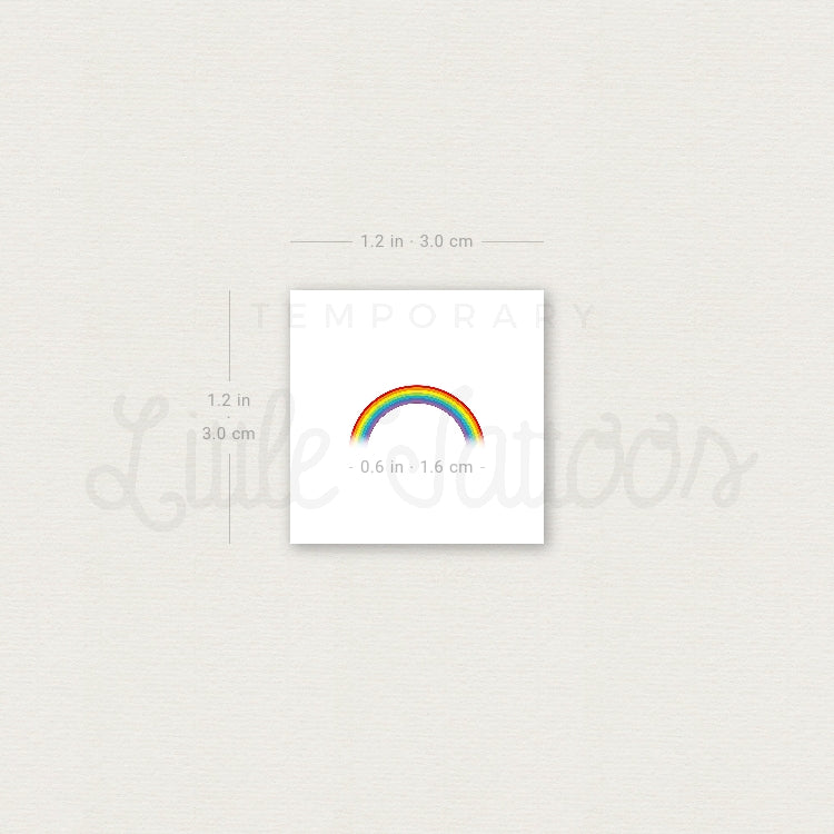 Tiny Rainbow Temporary Tattoo - Set of 3