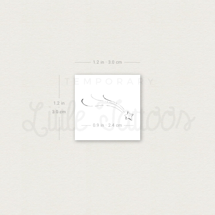Shooting Star By Stefano Mazza Temporary Tattoo - Set of 3