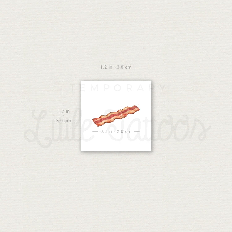 Bacon Temporary Tattoo - Set of 3