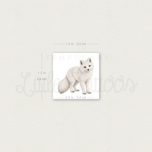 Arctic Fox Temporary Tattoo - Set of 3