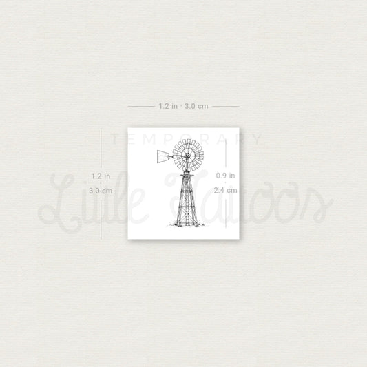 Windpump Temporary Tattoo - Set of 3