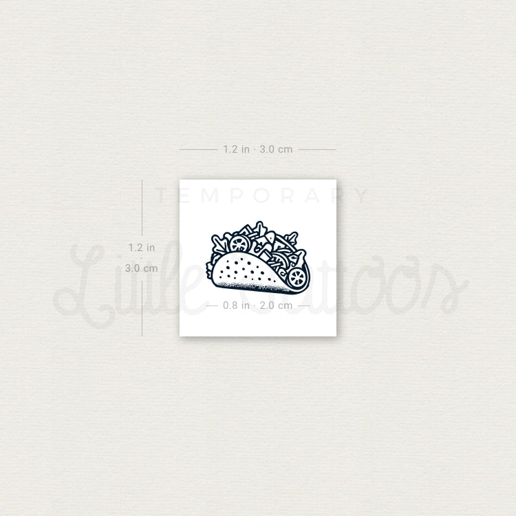 Taco Temporary Tattoo - Set of 3