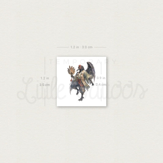 Karasu Tengu Temporary Tattoo - Set of 3