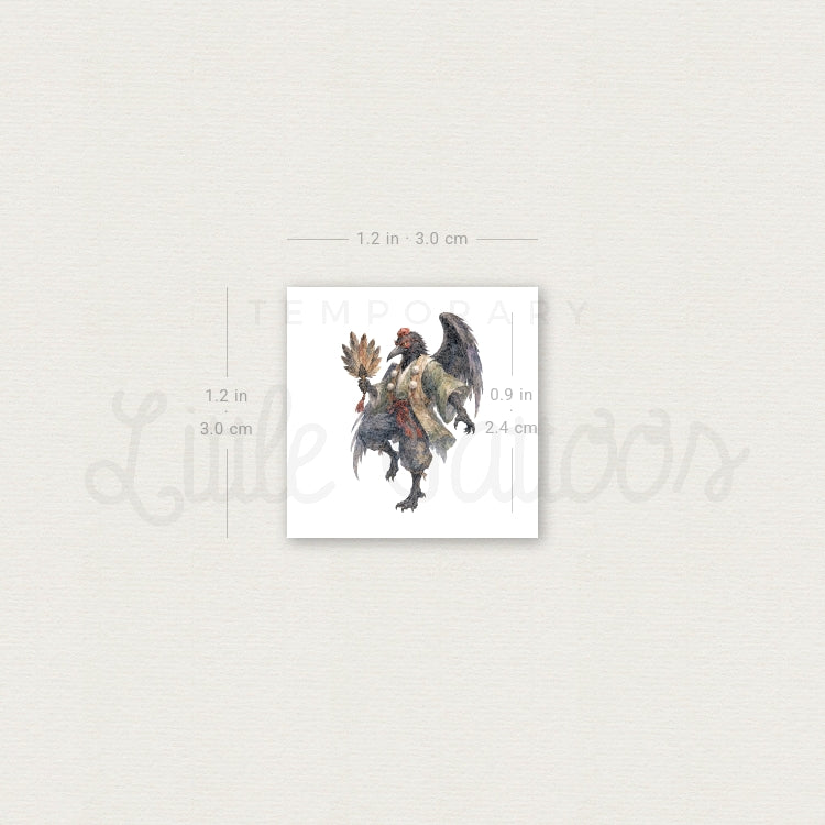 Karasu Tengu Temporary Tattoo - Set of 3