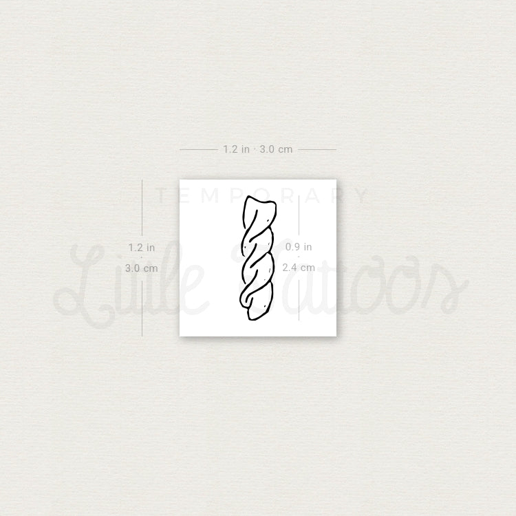 Fusilli Pasta Temporary Tattoo - Set of 3