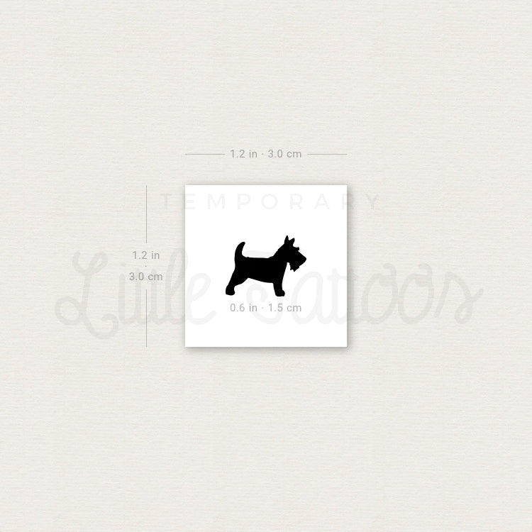 Scottish Terrier Temporary Tattoo - Set of 3