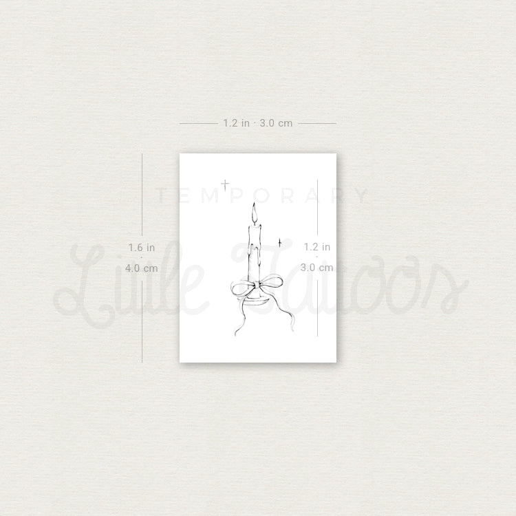 Candle By Stefano Mazza Temporary Tattoo - Set of 3