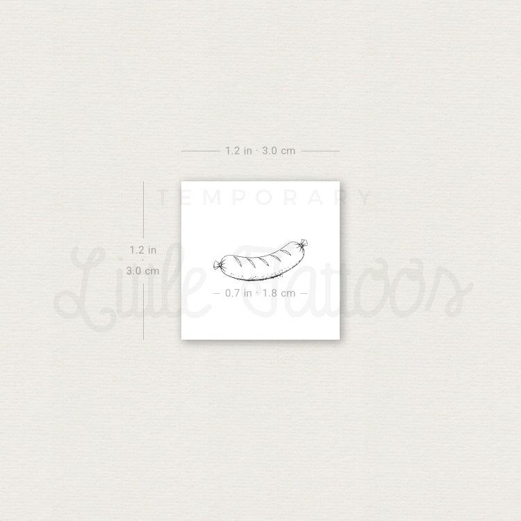 Sausages Temporary Tattoo - Set of 3