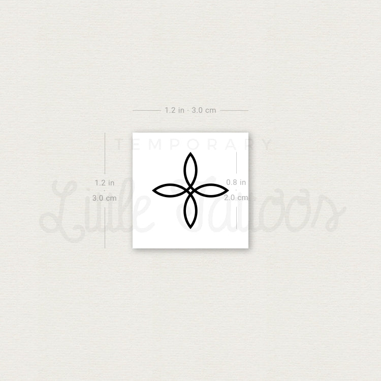 Tatuaje temporal de la cruz de Bowen (juego de 3)