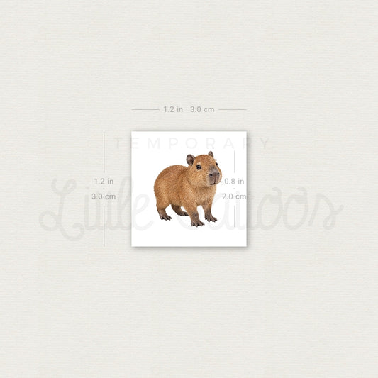 Capybara Temporary Tattoo - Set of 3