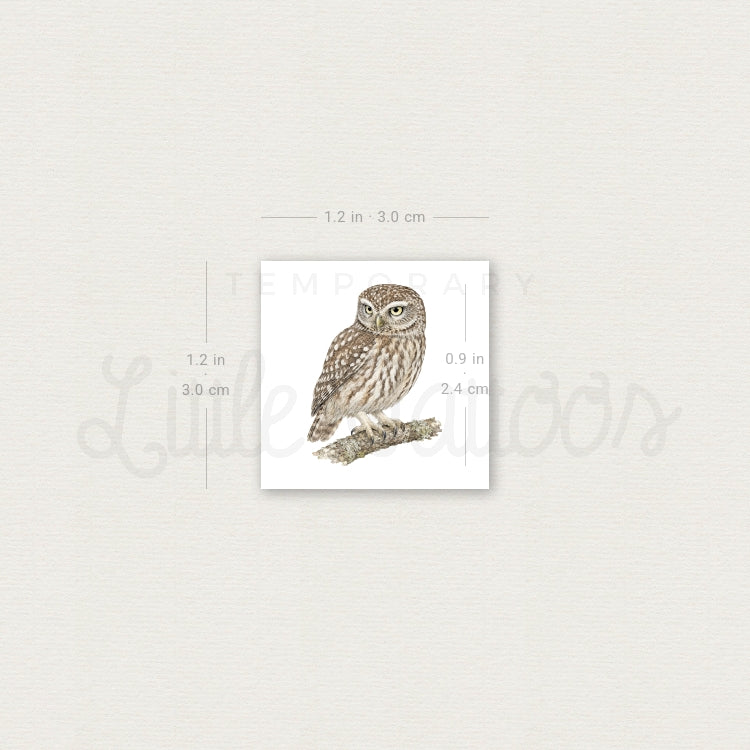 Little Owl Temporary Tattoo - Set of 3