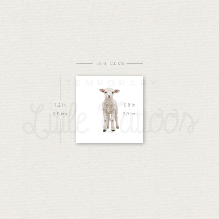 Baby Lamb Temporary Tattoo - Set of 3