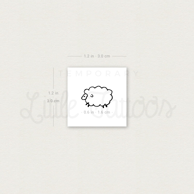 Little Sheep Temporary Tattoo - Set of 3