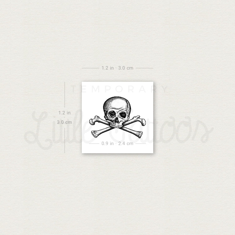 Skull & Bones Temporary Tattoo - Set of 3