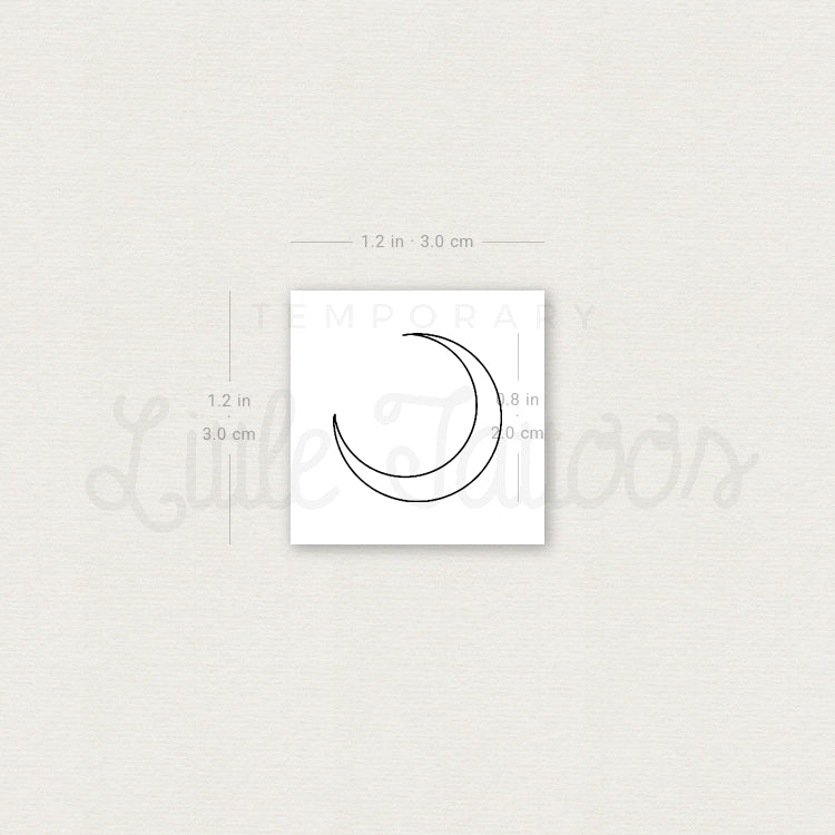 Crescent Moon Temporary Tattoo By Marina Molist - Set of 3