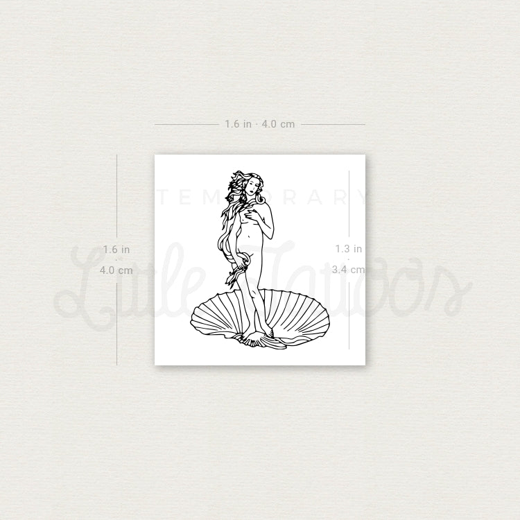 Botticelli's Venus Temporary Tattoo - Set of 3