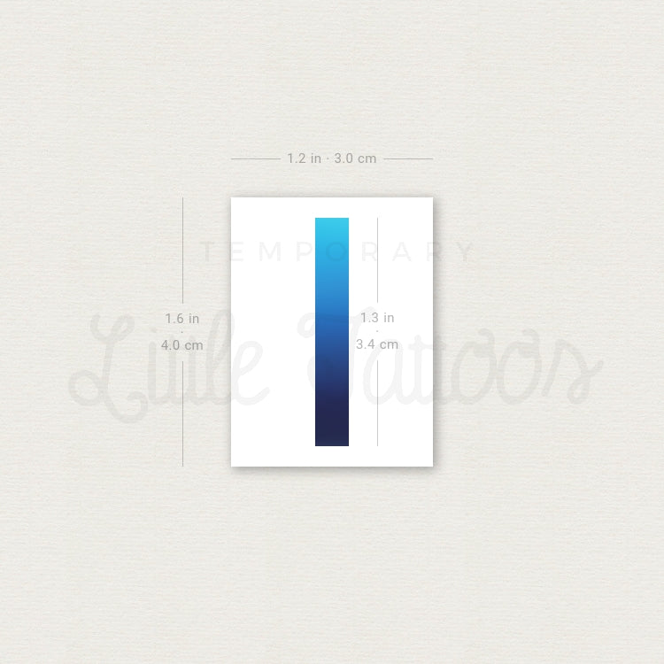 Blue Ink Spectrum Temporary Tattoo - Set of 3