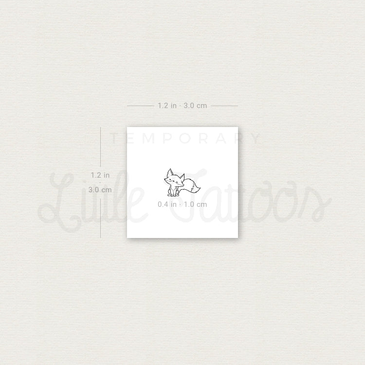 Little Fox Temporary Tattoo - Set of 3