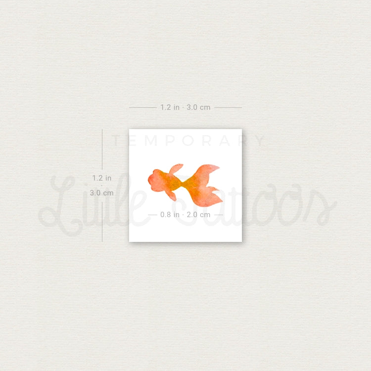 Telescope Goldfish Temporary Tattoo - Set of 3
