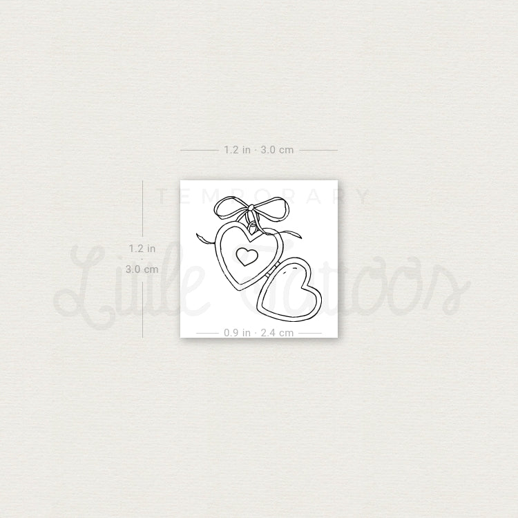 Small Pendant Temporary Tattoo - Set of 3