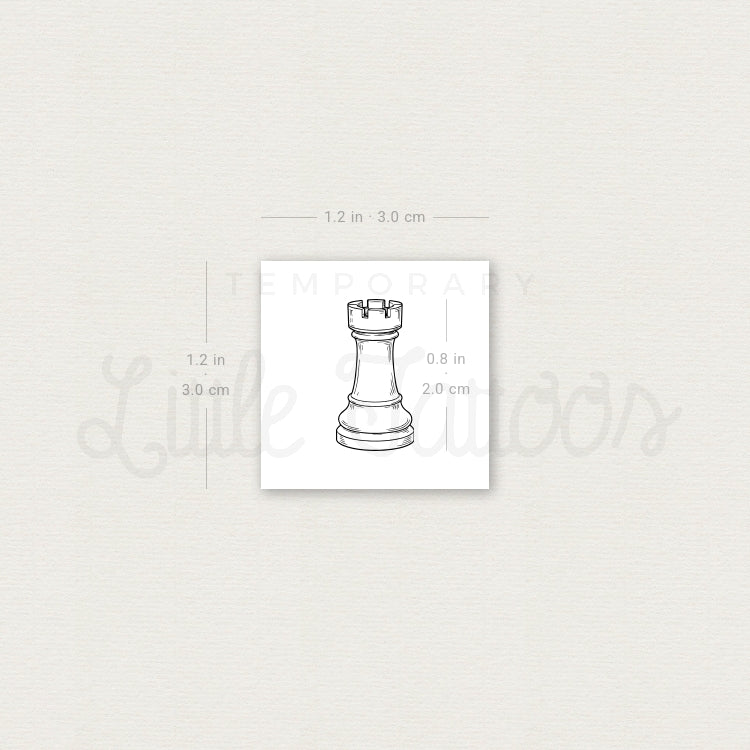 Rook Temporary Tattoo - Set of 3