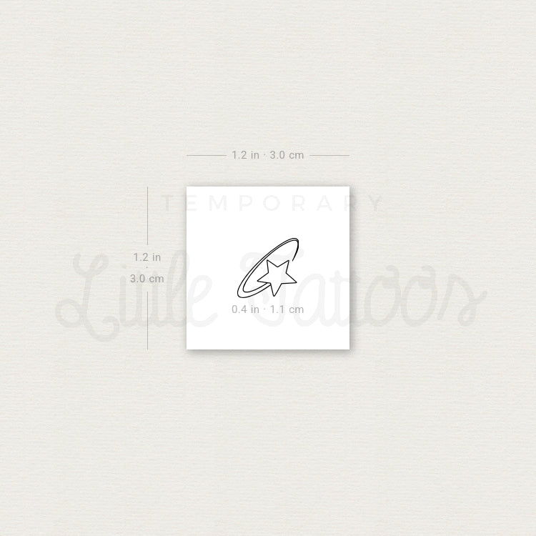 Spinning Star Temporary Tattoo - Set of 3