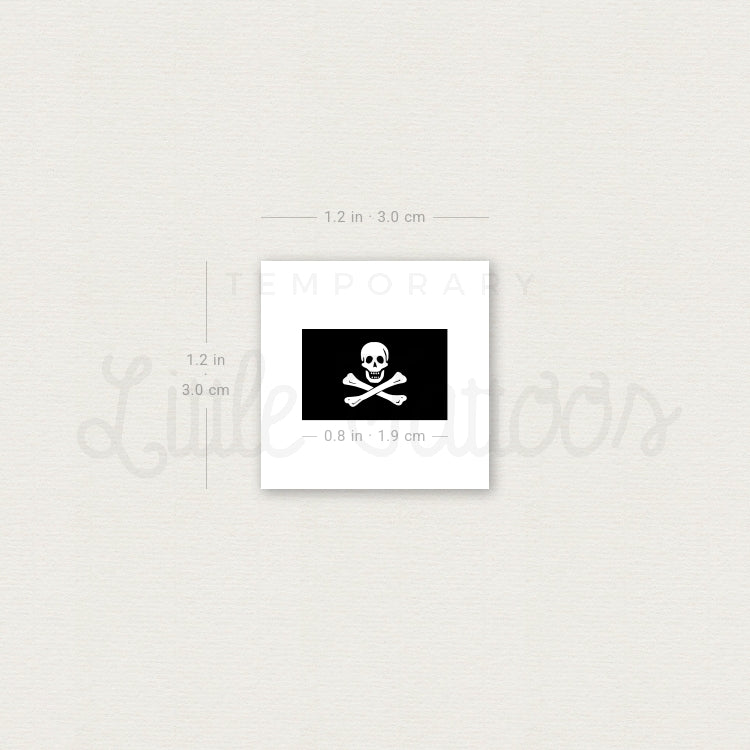 Tiny Jolly Roger Temporary Tattoo - Set of 3