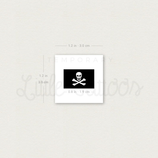 Tiny Jolly Roger Temporary Tattoo - Set of 3