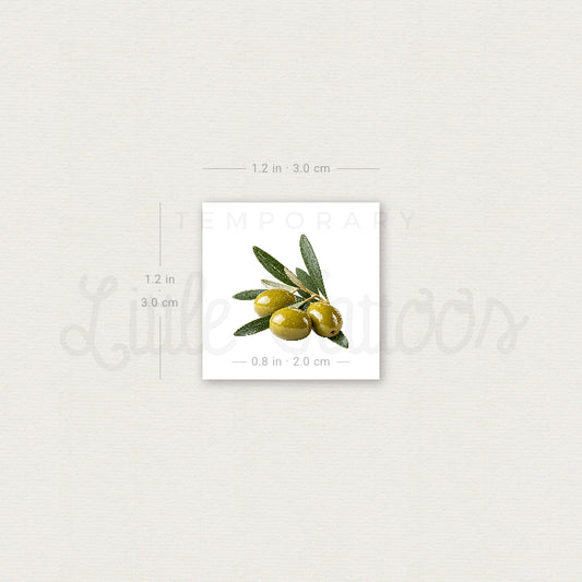 Olive Temporary Tattoo - Set of 3