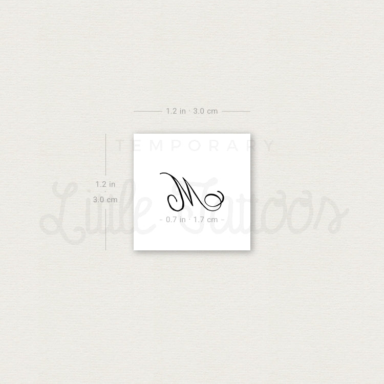 Little M Script Temporary Tattoo - Set of 3