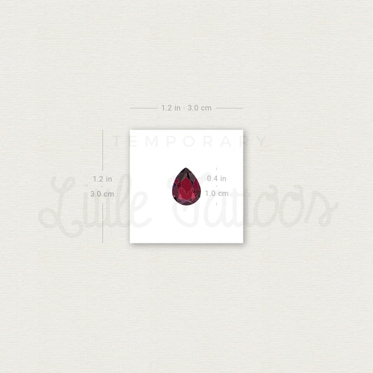 Ruby Temporary Tattoo - Set of 3