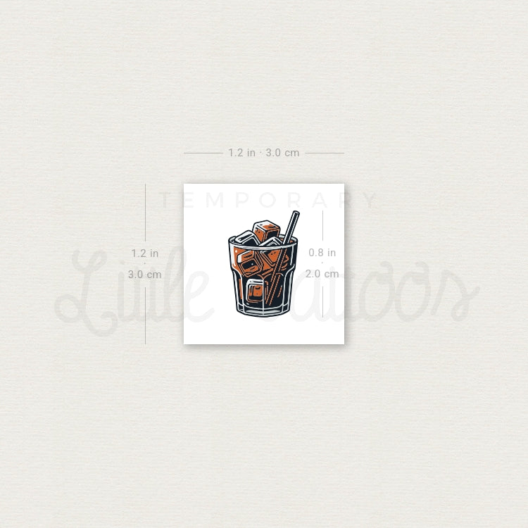 Tatuaje temporal de café helado (juego de 3)
