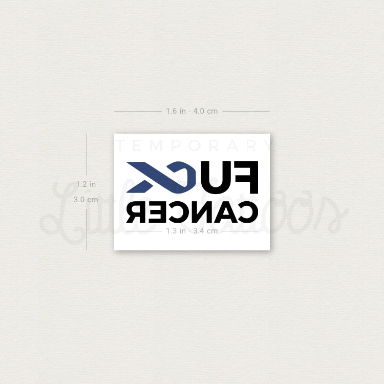 Fuck Colon Cancer Temporary Tattoo - Set of 3