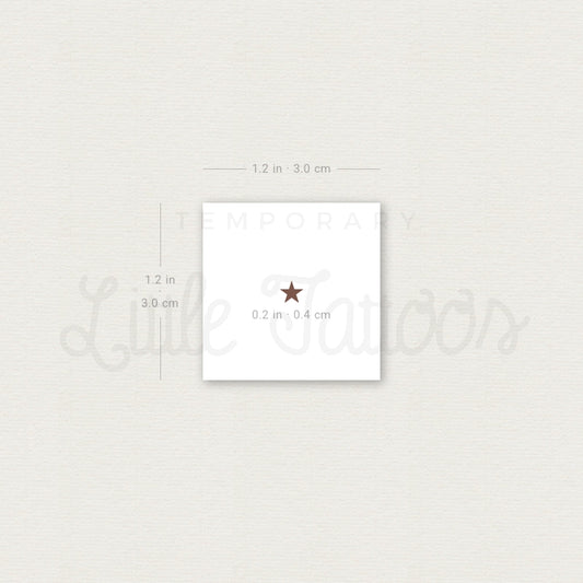 Brown Star Freckle Temporary Tattoo - Set of 3