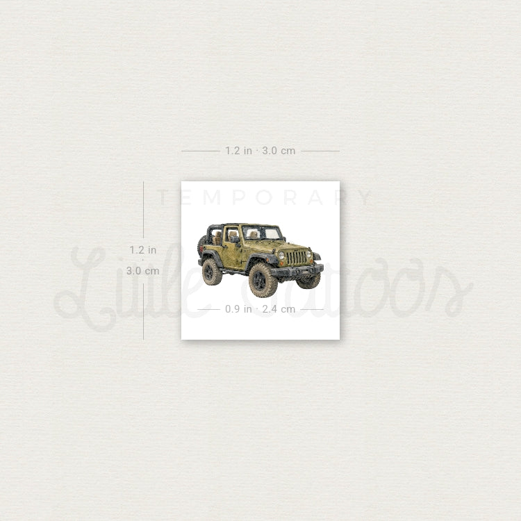 Jeep Temporary Tattoo - Set of 3