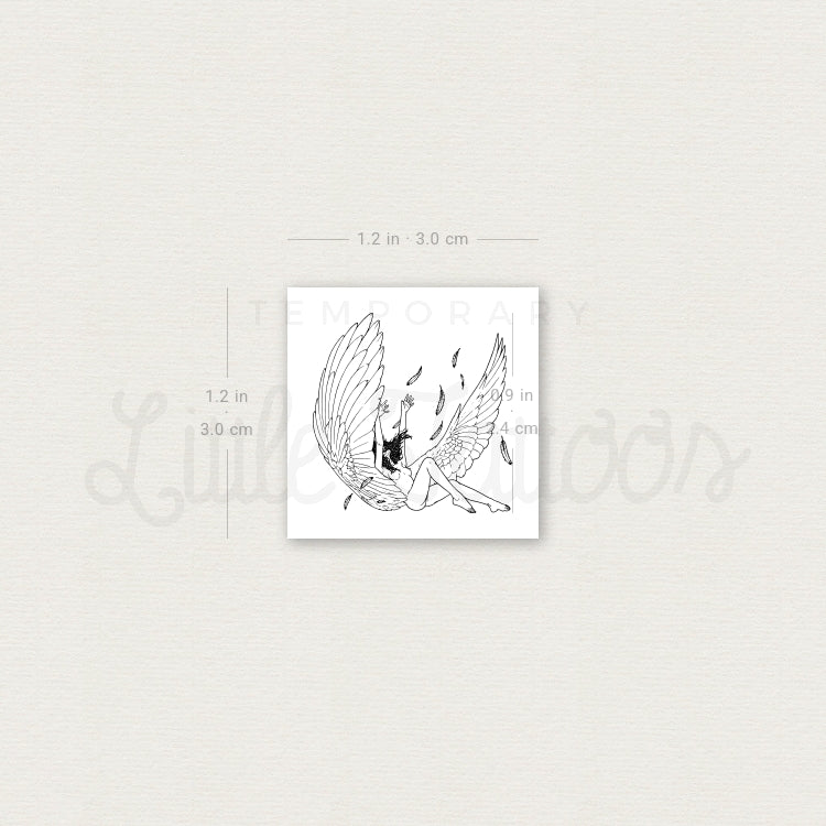 Fallen Angel Temporary Tattoo - Set of 3