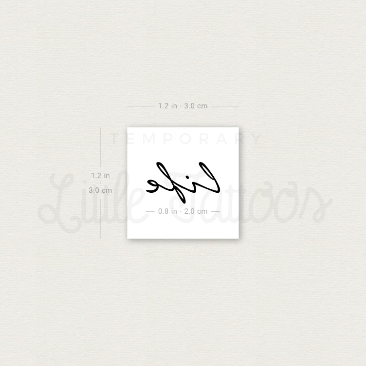 Life Temporary Tattoo - Set of 3