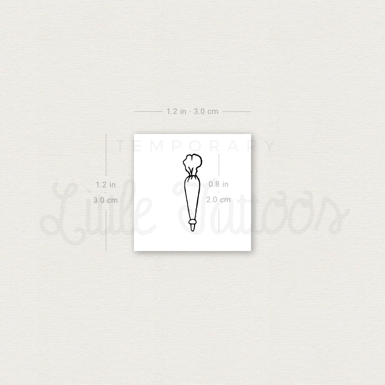 Piping Bag Temporary Tattoo - Set of 3