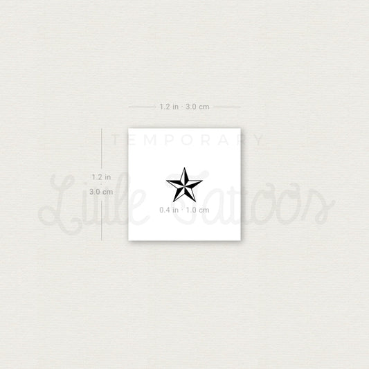 Little Nautical Star Temporary Tattoo - Set of 3
