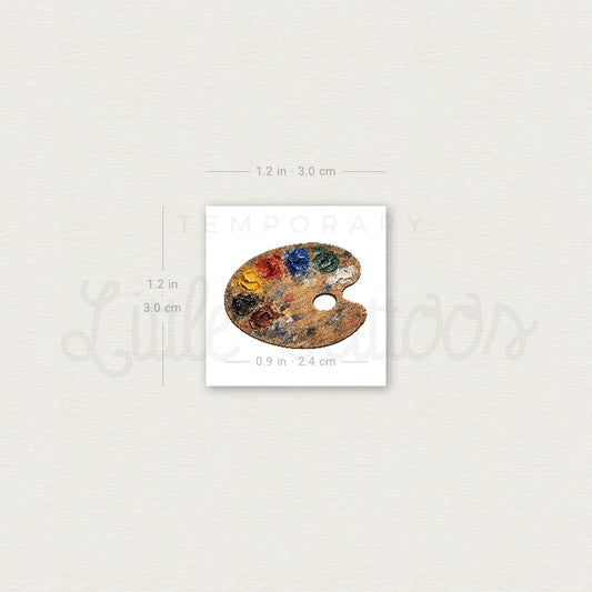 Painting Palette Temporary Tattoo - Set of 3