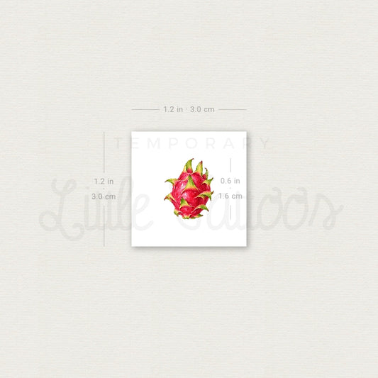 Little Dragon Fruit Temporary Tattoo - Set of 3