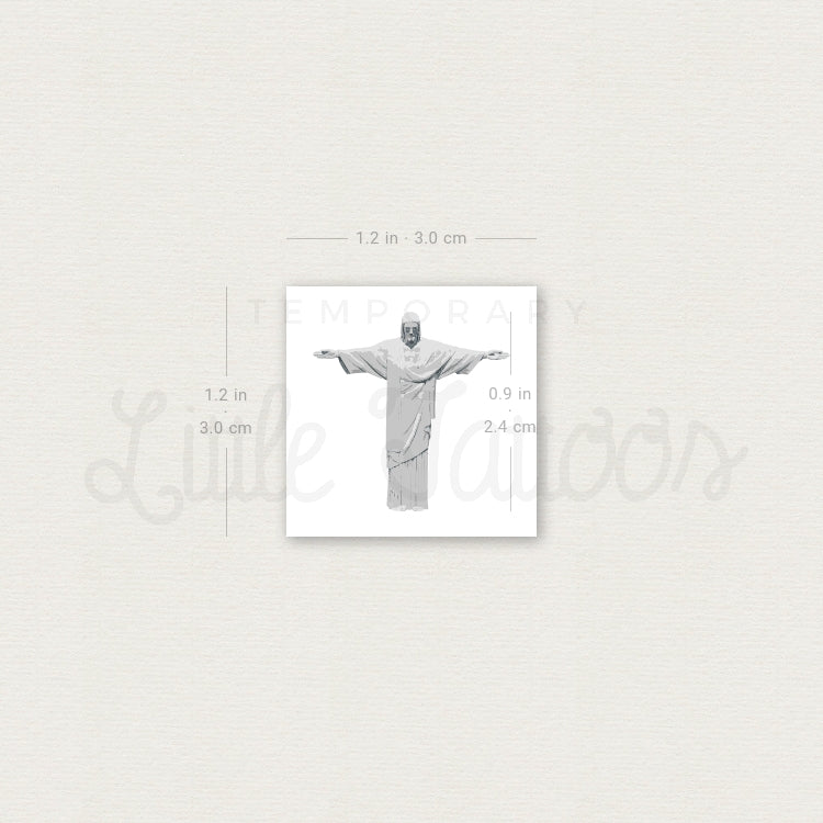 Tatuaje temporal del Cristo Redentor - Juego de 3