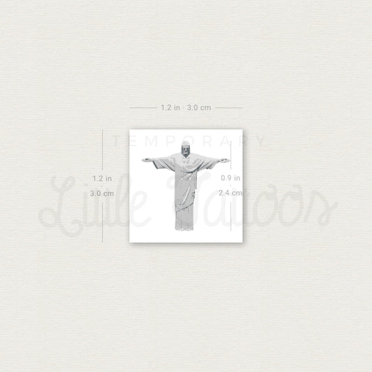 Tatuaje temporal del Cristo Redentor - Juego de 3