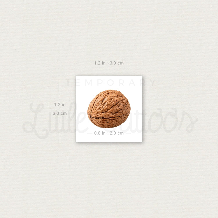 Walnut Temporary Tattoo - Set of 3