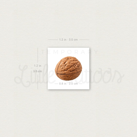 Walnut Temporary Tattoo - Set of 3