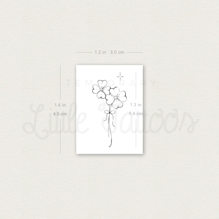 Clovers Temporary Tattoo By Stefano Mazza - Set of 3