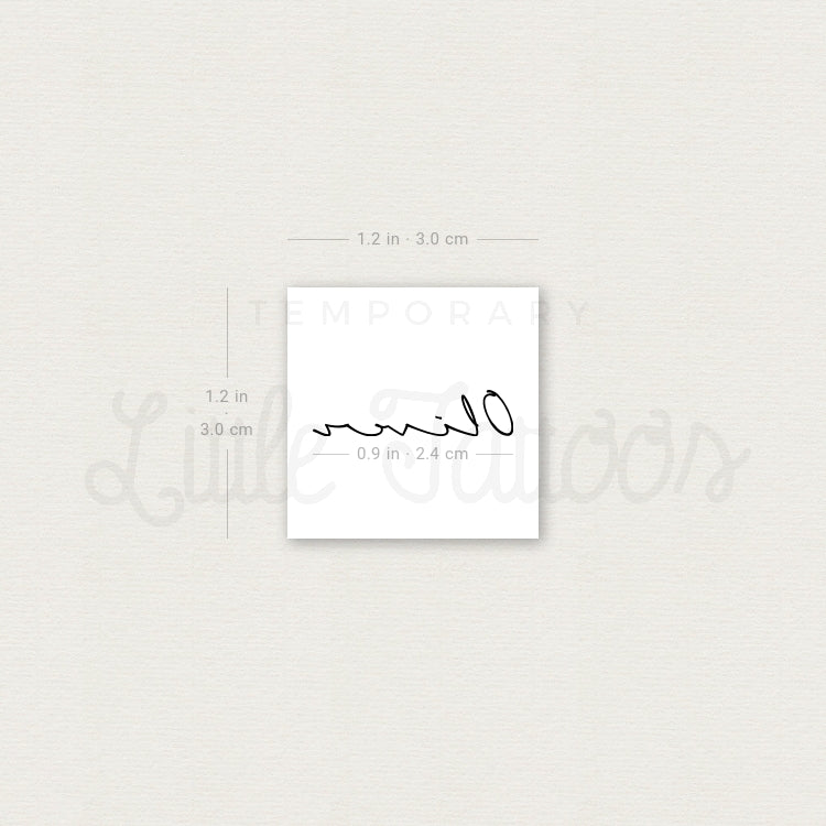 Handwritten Oliver Temporary Tattoo - Set of 3